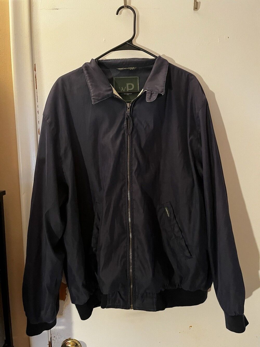 Weatherproof Vintage Microfiber Bomber Jacket Navy Blue XLL
